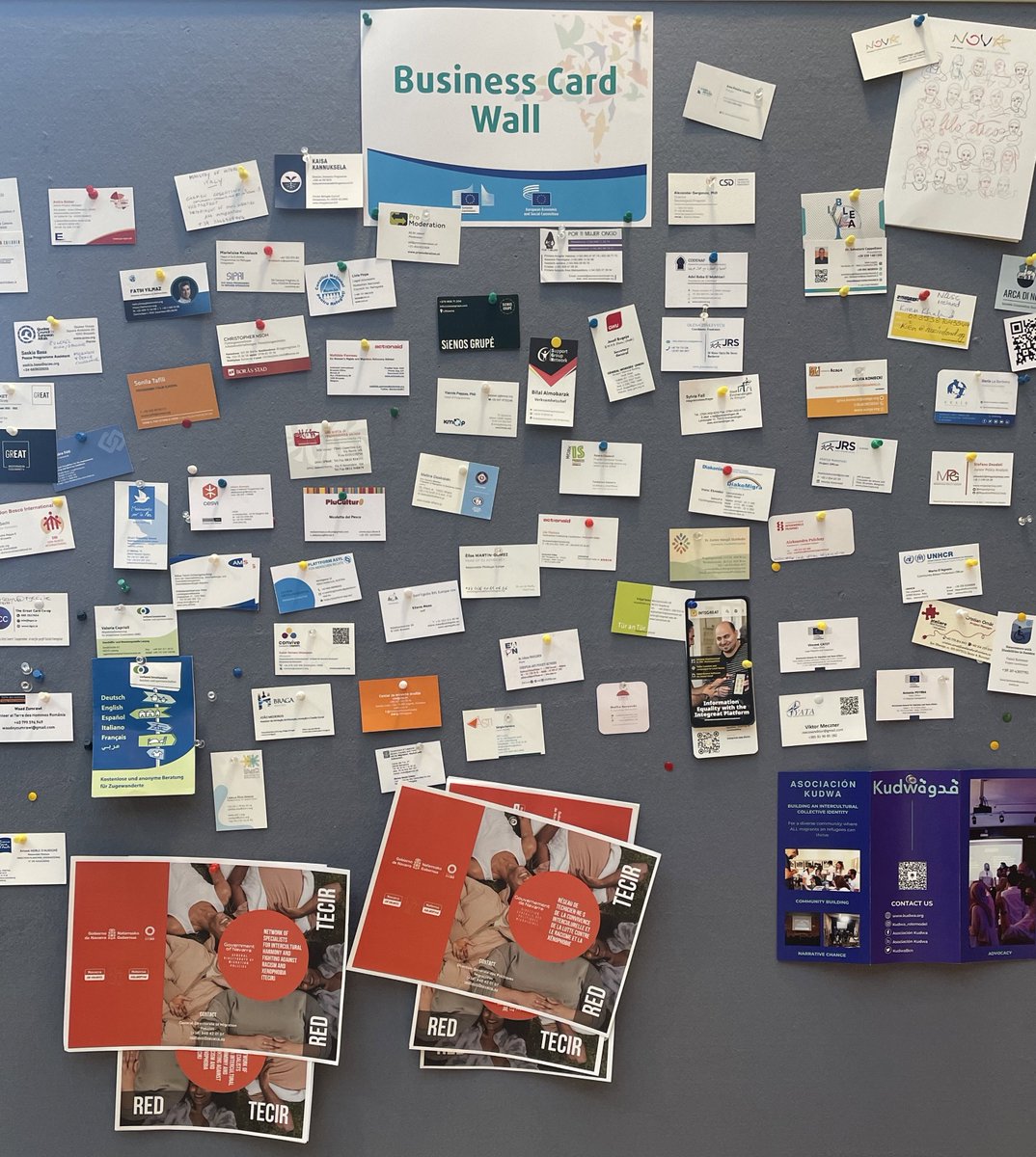📎 The Business Card Wall at the #EUmigrationForum is getting nice and populated!

👀 Don’t forget to check it out and hang your own if you haven’t already!