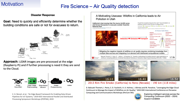 dbalouek's tweet photo. Such flexibility is needed for geo-distributed Urgent Applications (in which reactivity and timeliness of decisions across systems are critical). We evaluated this on a fire science scenario while stressing the system with variable workloads and infrastructure conditions. https://t.co/2DGC9qjFza