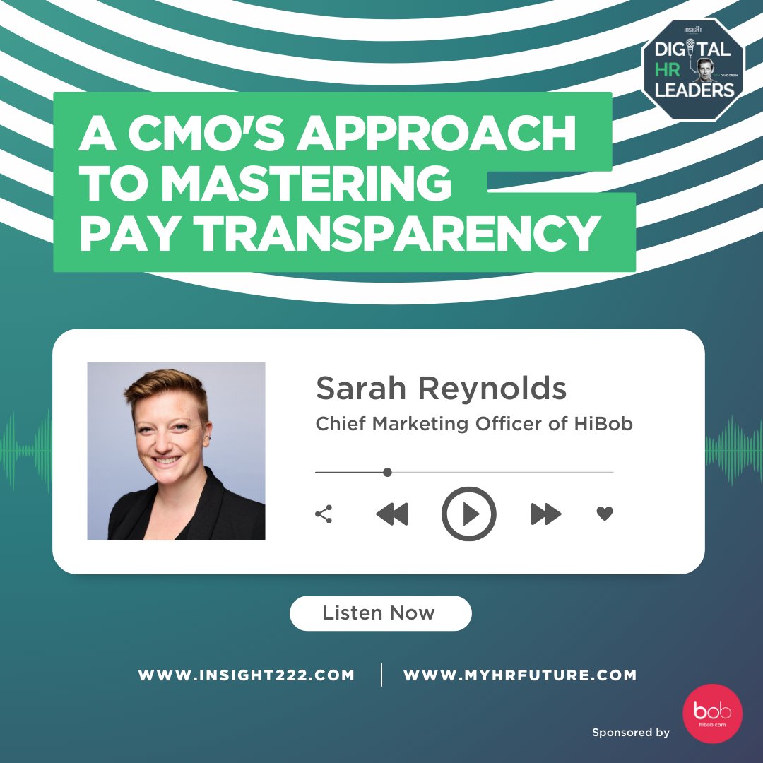 Our newest episode of the #DigitalHRLeaders #podcast is now live and features Sarah Reynolds, Chief Marketing Officer of @HiBob_HR. Sarah and @david_green_uk discuss the evolving landscape of fair pay practices and more. Listen to the full episode now. myhrfuture.com/digital-hr-lea…