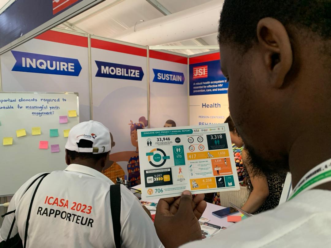BantwanaZim's tweet photo. Empowering the next generation of changemakers to combat AIDS! Bantwana Zimbabwe is showcasing its HIV program innovations at the ICASA 2023 event. Find us at the @JSI stand. Celebrating our commitment to shaping an AIDS-free generation.#ICASA2023 #JSI #youthempowerment #AIDSFREE https://t.co/ppGAYURxLf