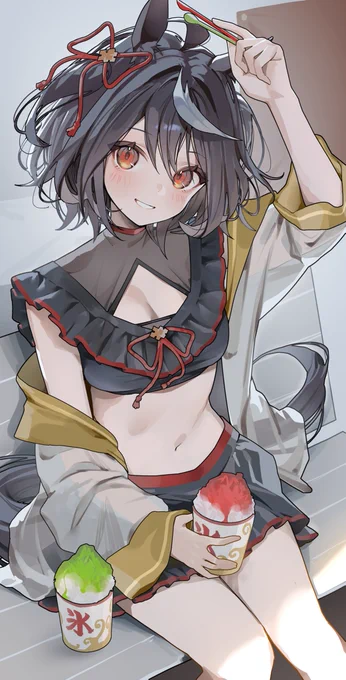キタちゃん #くそ寒いので水着絵を貼る
