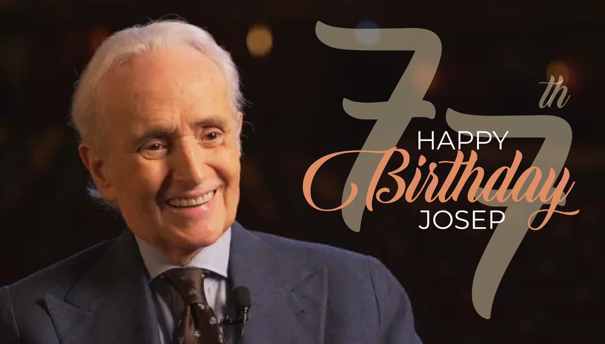 5 December 2023
With warmest affection and deepest gratitude, all the very, very best on your 77th Birthday, Josep!
May you be always be healthy and happy... loved you are for sure, and will always be!
Per molts anys més, estimadissim Josep! #JosepCarreras #JoseCarreras
