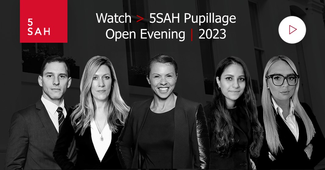 Watch our Pupillage Webinar >> recorded live on 30 November 2023 to find out what pupillage and tenancy are like at 5SAH Chambers Watch here >> bit.ly/5SAHPupillage23 This year we are pleased to be offering four 12-month pupillages via the #Pupillage Gateway: Crime & Family