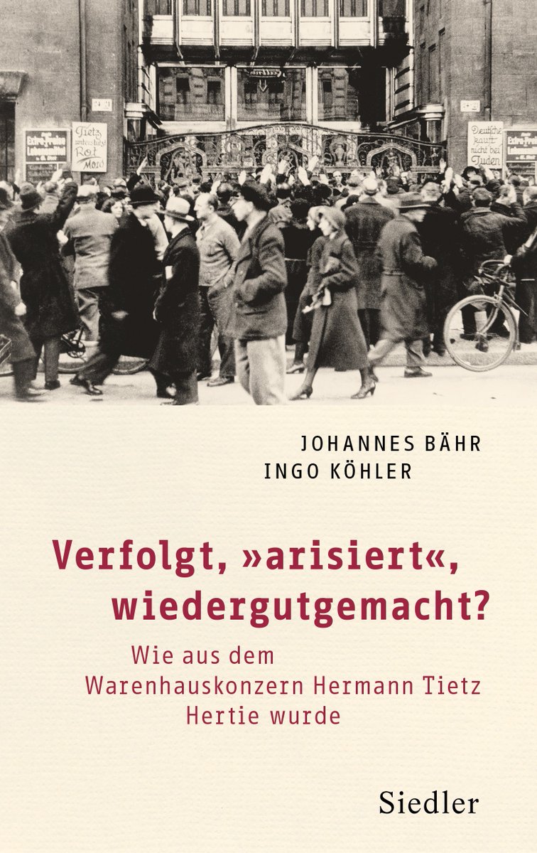 "Heute im Jüdischen Museum Frankfurt: Bähr &amp; Köhler präsentieren ihre Studie zur 'Arisierung' des Warenhauskonzerns Hermann Tietz. Entdecken Sie die dunkle Geschichte, wie aus Tietz Hertie wurde. Mehr hier: unternehmensgeschichte.de/Sonderveransta…

#Geschichte #Hertie #JüdischesMuseum"
