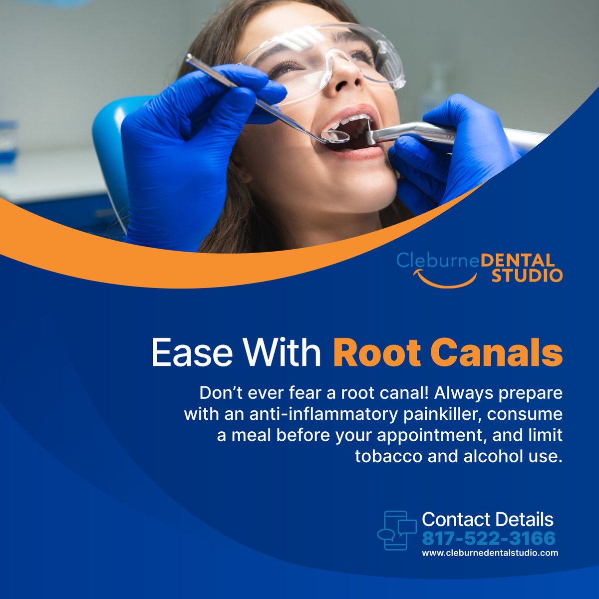 cleburnedntlstd's tweet image. Dread root canals no more! With careful prepping—having a meal pre-procedure and limiting tobacco and alcohol—root canals have become a worry of the past. Read more here: tinyurl.com/4av2sdfx.

#RootCanals #CleburneTX #DentalCare