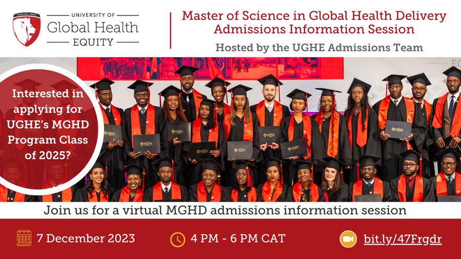 UNITED For Health (@unitedforhealt1) on Twitter photo MGHD’25 Admissions Webinar unitedforhealth.rw/opportunity/mg…
Register to join the admissions info session:
ughe-org.zoom.us/webinar/regist… <a href="/ughe_org/">University of Global Health Equity</a> MGHD’25 Admissions Webinar unitedforhealth.rw/opportunity/mg…
Register to join the admissions info session:
ughe-org.zoom.us/webinar/regist… <a href="/ughe_org/">University of Global Health Equity</a>