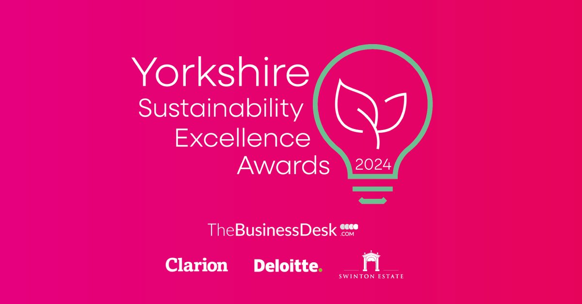 TheBusinessDesk YK (@businessdesk_yk) on Twitter photo 🌱 Exciting news: the Yorkshire Sustainability Excellence Awards are HERE
The awards will recognise the businesses in the region making permanent and positive impacts on our environment
Free to enter👉lnkd.in/eajm2JSm
Sponsored by <a href="/ClarionLaw/">Clarion</a> <a href="/DeloitteUK/">Deloitte UK</a> <a href="/swintonestate/">Swinton Estate</a> 🌱 Exciting news: the Yorkshire Sustainability Excellence Awards are HERE
The awards will recognise the businesses in the region making permanent and positive impacts on our environment
Free to enter👉lnkd.in/eajm2JSm
Sponsored by <a href="/ClarionLaw/">Clarion</a> <a href="/DeloitteUK/">Deloitte UK</a> <a href="/swintonestate/">Swinton Estate</a>