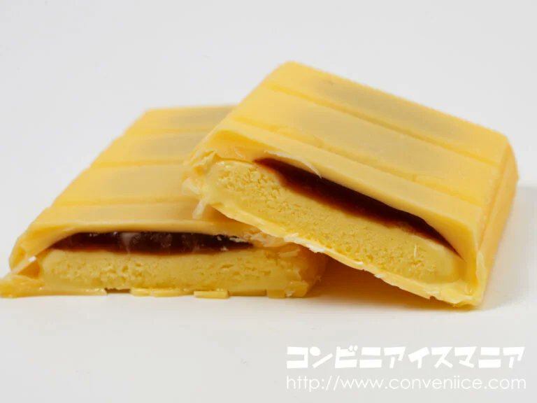 icemania's tweet photo. 【発売情報】板チョコアイスのプリン味🍮♪ 森永製菓『板チョコアイス カラメルプリン味』2023年12月09日（土）以降セブン-イレブンにて順次発売！ 販売地域：東京都