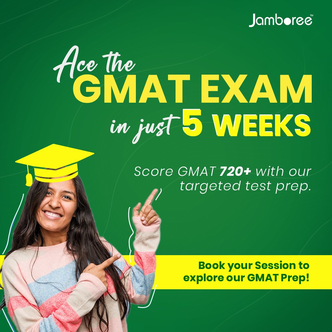 Achieving success in the GMAT within a short time requires commitment, diligence, and the invaluable assistance of Jamboree's GMAT Prep Course. 😎

Comment JAMBOREE and book your free counselling session!

#jamboree #gmat #gmatprep #admission #studyabroad #studyoverseas