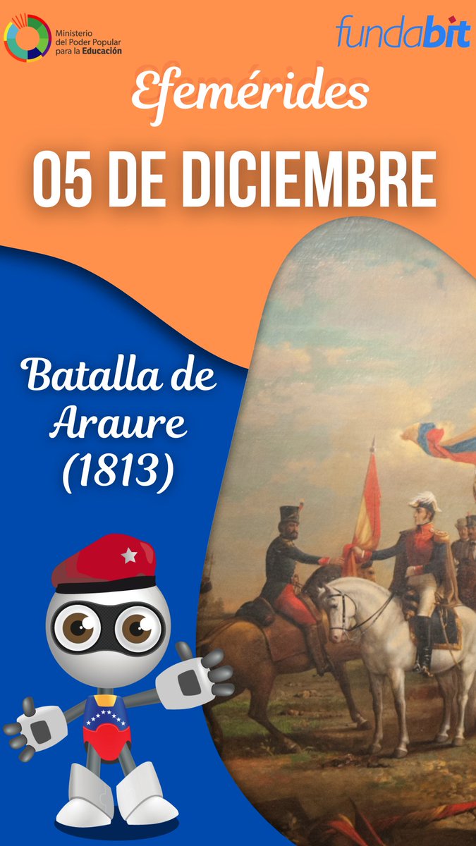 Fundabit_'s tweet photo. #05Dic Batalla de Araure fue un enfrentamiento militar durante la Guerra de Independencia de Venezuela, entre las fuerzas patriotas lideradas por Simón Bolívar y las realistas encabezadas por José Ceballos y José Antonio Yáñez. https://t.co/FYD0AiI7TD