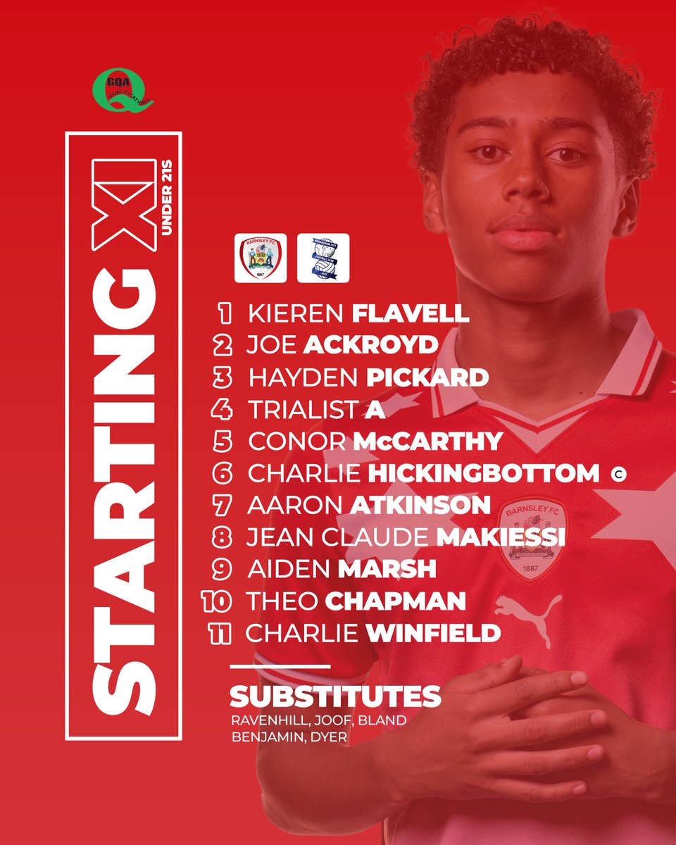 📋 Here's how our U21s lineup to face Birmingham City on the Showcase Pitch this afternoon! Kick off at 1pm 🕐