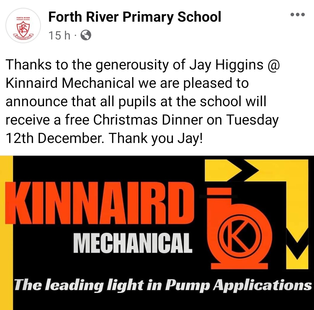 At Kinnaird Mechanical ltd we cant help every one, but the simple things can help massively, that's why this year I have decided to support the local school in providing a free Christmas dinner for each child
<a href="/BelfastHourNI/">#BelfastHour</a> <a href="/Education_NI/">Education NI</a> <a href="/love_belfast/">Love Belfast ❤️</a> <a href="/belfastcc/">Belfast City Council</a> <a href="/ShankillM/">Shankill Mirror</a>