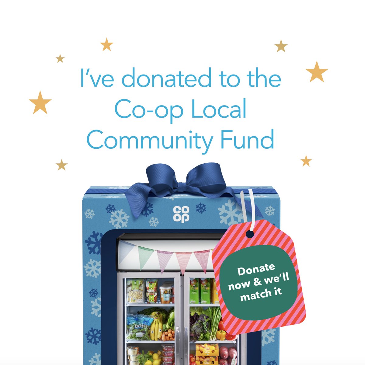I've donated to the Co-op Local Community Fund and this Christmas, Co-op are matching donations to help causes across the UK 🎄💙 Find out how you can get involved too ➡️ coop.co.uk/givethegift