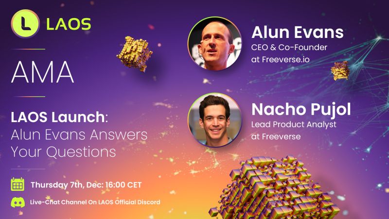 alunthomasevans's tweet photo. Our first AMA about the @laosnetwork will be live on our Discord server on Thursday at 4pm CET (10am EST, 7am PST).  Get ready with your questions about use-cases, bridgeless minting , metadata extension, our timeline for launch to Polkadot and more: https://t.co/SMVhGwgH2e https://t.co/cdkj4O1IIz