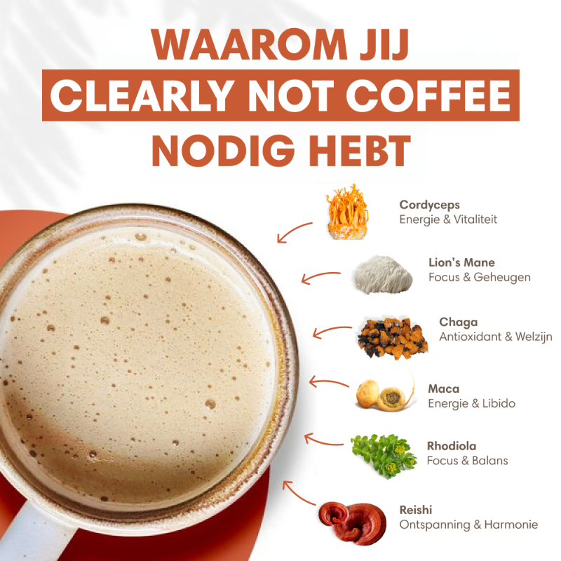 clearlyeu's tweet photo. ✅ Ontdek de voordelen van: Clearly Not Coffee ➡️ https://t.co/3Y21qsmbLP

🍄 Vier bijzondere paddenstoelen
🔋 Geeft focus en energie
🧘 Goed tegen stress
💚 Volledig natuurlijk, zonder onzin
☕ Geen dip of onrustig gevoel
😋 Snel, simpel en smaakt geweldig!
