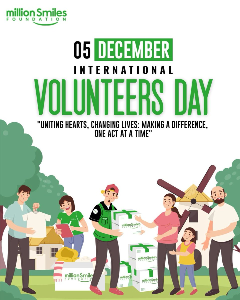 Happy Volunteers Day 
To all the Volunteers
#Millionsmile
#5December 
#Volunteersday