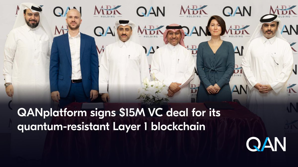 📣We are proud to announce that QANplatform signed a $15M VC deal for its quantum-resistant Layer 1 blockchain with MBK Holding in Qatar.

news.bitcoin.com/qanplatform-si…