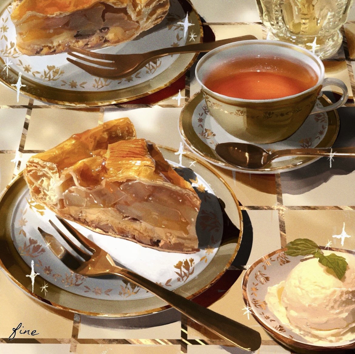 fine_9725's tweet photo. 🍎🥧🍨
#illustration https://t.co/m5gw5zLXGp