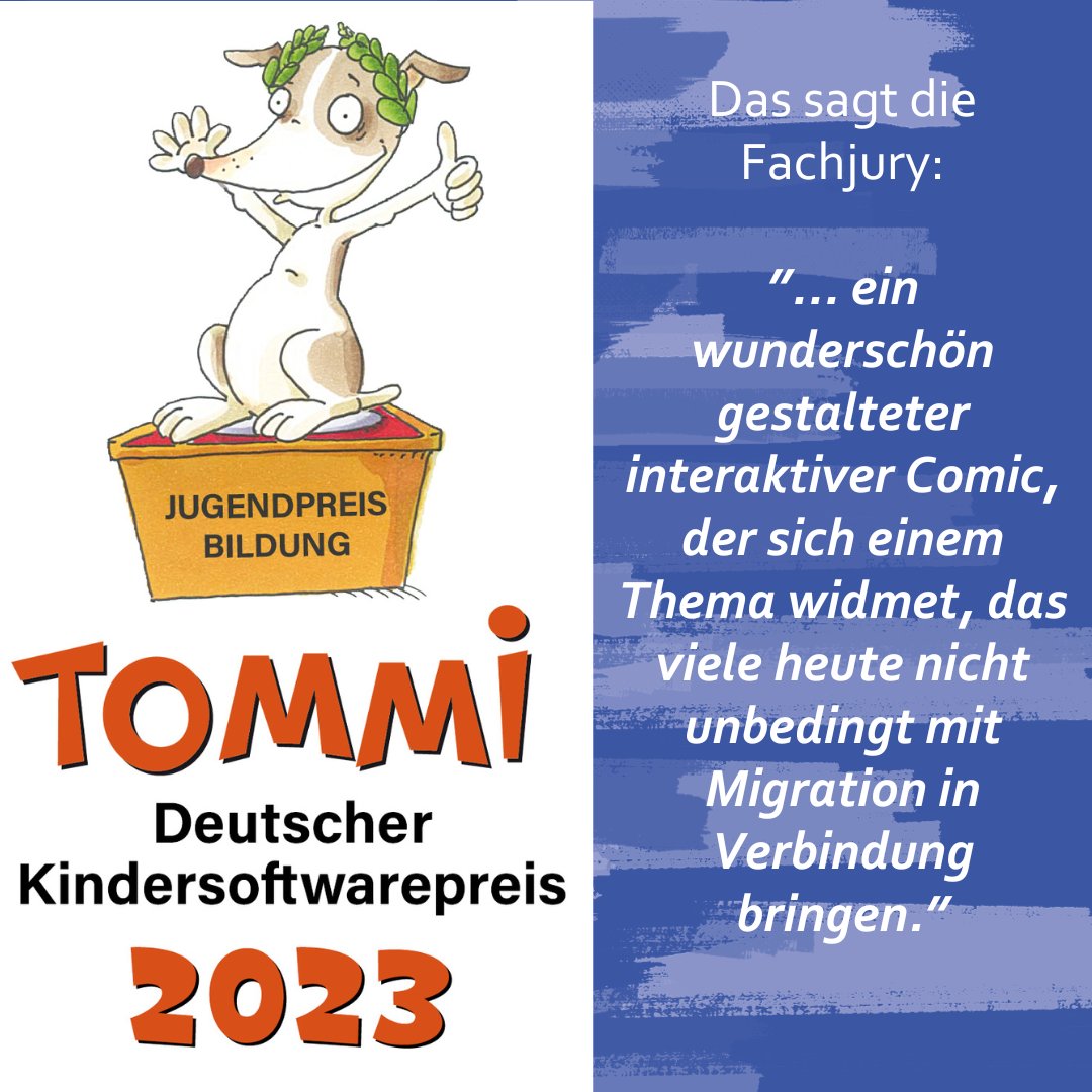 Neue unentd_ckte Narrative (@nun_asa_ff) on Twitter photo Unsere Kulturproduktion die Comic-App GLASFÄDEN wurde bei der diesjährigen Verleihung des Deutschen Kindersoftwarepreises TOMMI in der Kategorie Jugendpreis Bildung mit dem zweiten Platz ausgezeichnet.
#tommi #glasfaeden #nun2025 <a href="/causacreations/">Causa Creations</a> <a href="/ASA_FF_eV/">ASA-FF e.V.</a> Unsere Kulturproduktion die Comic-App GLASFÄDEN wurde bei der diesjährigen Verleihung des Deutschen Kindersoftwarepreises TOMMI in der Kategorie Jugendpreis Bildung mit dem zweiten Platz ausgezeichnet.
#tommi #glasfaeden #nun2025 <a href="/causacreations/">Causa Creations</a> <a href="/ASA_FF_eV/">ASA-FF e.V.</a>