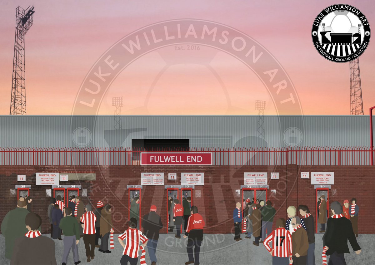 Sunderland’s Roker Park in print from Luke Williamson Art. I’ve a handful of A2 versions of this print available for £35! (normally £42.95) Drop me a DM if you are interested. 👍🏻⚽️🎄