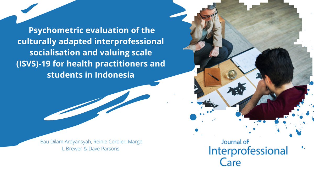 NEW RESEARCH: Can psychometric measures evaluate interprofessional socialization in health care? Find out more here: tandfonline.com/doi/full/10.10… #IPE #IPC #Research #Psychometric