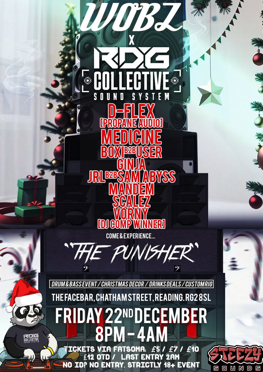 WOBZevents's tweet photo. 🎁🎅🌟 Ladies &amp; gentlemen... the FULL line-up is here. Make sure you secure your 1st release ticket, price will be going up soon! 👀

WOBZ x RDG Collective  @ The Facebar: https://t.co/Cn11IURALQ https://t.co/FW3vZG0N6i
