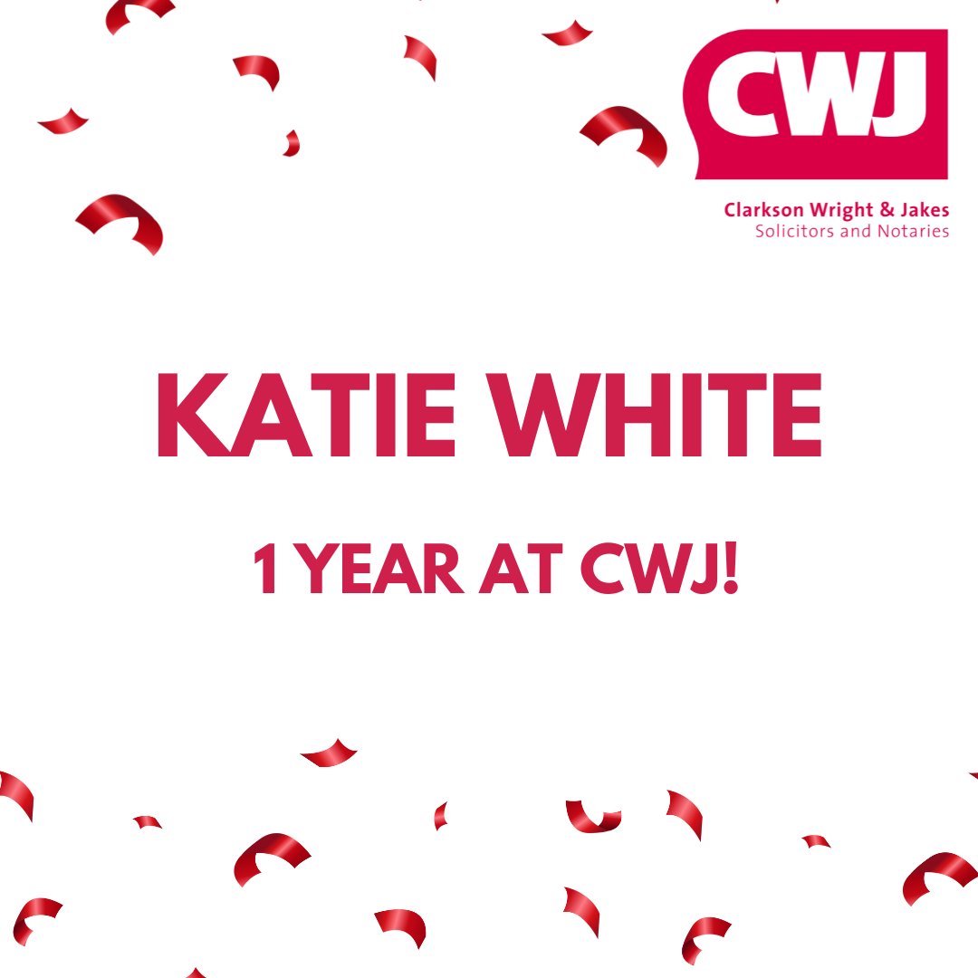 Congratulations Katie White on your one year anniversary with CWJ today! May there be many more. #workmilestone