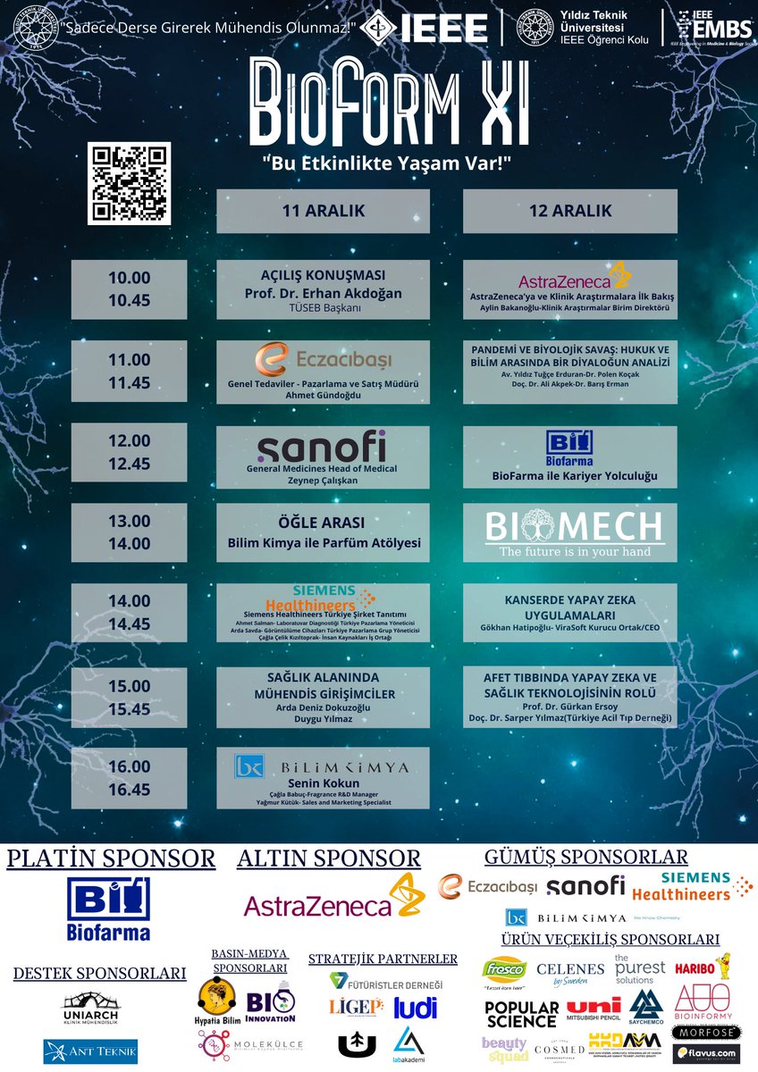 BIOFORM XI’İN AKIŞI SİZLERLE! Sektörün devleriyle buluşup, fuar alanında CV bırakabileceğiniz ve ufuk açıcı panelleriyle bakış açılarınızı genişleteceğiniz o etkinlik 11-12 Aralık’ta Tarihi Hamam’da! Sen de hemen kayıt ol! 
Kayıt Formumuz: forms.gle/rDoFSQF1RxD8aK…

#knowyourlife