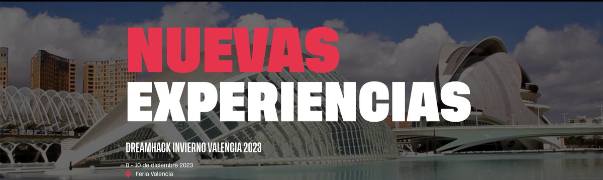 🎮 El mayor circuito de festivales gaming del mundo vuelve a parar en Valencia. 

Visita DreamHack España del 8 al 10 de diciembre y disfruta de una gran zona de actividades gaming y las mejores competiciones de los esports.

¡Consigue tus entradas!
dreamhack.es