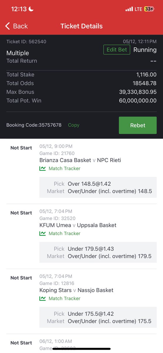 MegaGreat2's tweet photo. 60 Million naria 🤩🤩
i played multiple times 

🏀

18k ODD🔥🔥

code👉 35757678 🍀

EDIT 👉 40C3AE02🌺

Join Telegram 🥶
https://t.co/cRbBnxrsWK

@BasketballProfe @Kingkuti_ @Ekitipikin @Emmanuel_Tips @hlstats @LouieDi13 @opeoluwa @bettingkingz9 @SportybetArena @Dc_Sunnyfresh https://t.co/W1OVxxBbZh