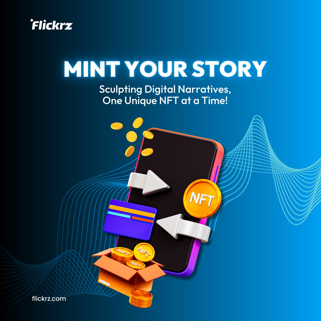 Craft your narrative in the digital realm! 🎨✨ 'Mint Your Story' with us, shaping unique NFTs that capture the essence of your tale. Join the creative journey of sculpting stories one token at a time. 

👉tradeflickrz.com

#MintYourStory #DigitalNarratives