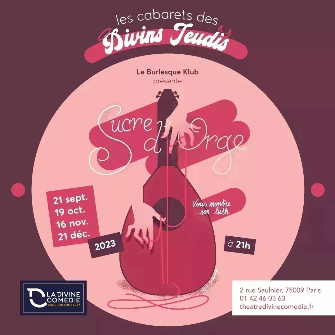 Sucre d'Orge (@sdorgeburlesque) on Twitter photo Dans <a href="/libe/">Libération</a> aujourd'hui !
Prochaine date pour voir mon luth: jeudi 21 décembre, à la.Sivine Comedie, 2 rue Saulnier, Paris 9
billetreduc.com/323316/evt.htm
#luth #renaissancelute #lutecover #seuleenscene #sortiraparis #culture Dans <a href="/libe/">Libération</a> aujourd'hui !
Prochaine date pour voir mon luth: jeudi 21 décembre, à la.Sivine Comedie, 2 rue Saulnier, Paris 9
billetreduc.com/323316/evt.htm
#luth #renaissancelute #lutecover #seuleenscene #sortiraparis #culture