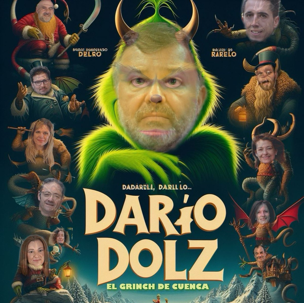 nnggcuenca's tweet photo. Darío Dolz el Grinch de Cuenca. 

❌ Cuenca es la única capital de toda la región que no tiene ni instaladas las luces de navidad. 

❌ El equipo de gobierno no apuesta por atraer turismo a la capital durante estas navidades y tampoco desea echarle un cable al comercio local. https://t.co/Jmwe0ghKwA