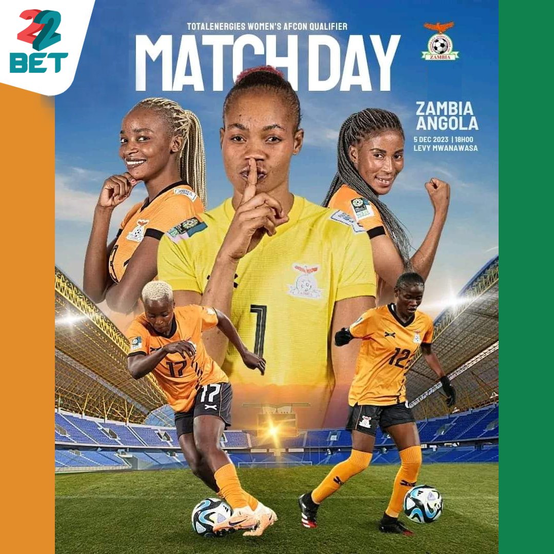 ⚽ IT'S MATCHDAY! 

Let's go, Copper Queens!
All roads lead to Ndola, happening at Levy Mwanawasa Stadium, 6 PM

What are your predictions for the correct scoreline?? 

Free bets for 10 correct gueses 
💸 💸 💸 💸 💸💸

#WAFCONQualifiers #ZAMANG #WeAreCopperQueens #Bestodds