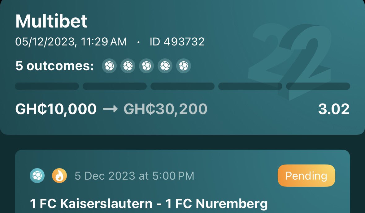 Daily Susu Odds🔥🔥🔥

22bet Code - yy0Too (Use the Website to Load)

Click Link to go straight to the game - 12q.me/X71avh

Register on 22bet now with the link below &amp; get 300% bonus
Link :  rebrand.ly/0377ird
