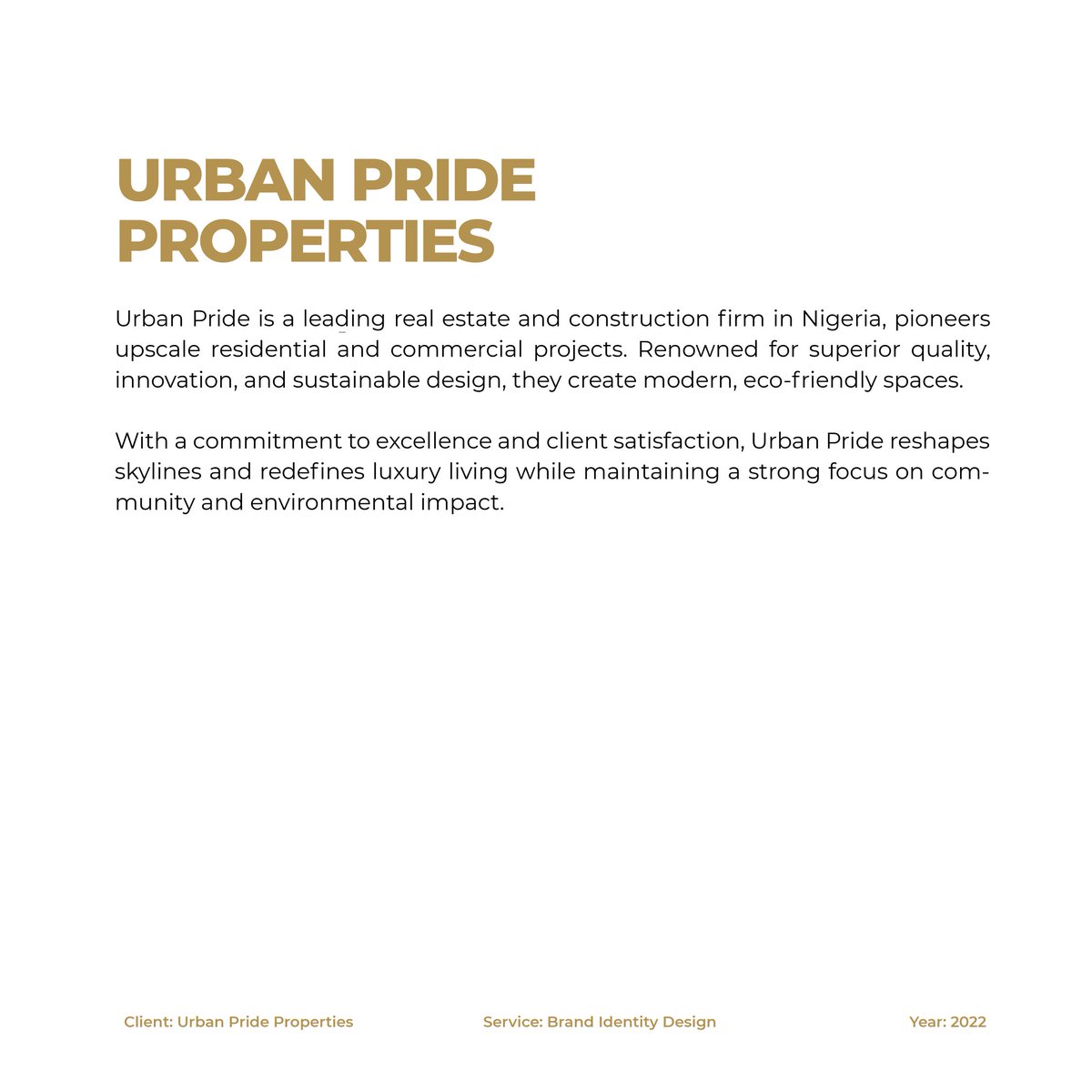 Sbj_Designs's tweet photo. Visual Identity design for Urban Pride Properties.

Full project live on Behance:
https://t.co/nu6tpwIDb6… https://t.co/bu08tL6N4v