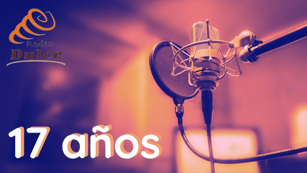 ¡Feliz aniversario número 17, Radio Dulce FM! Gracias a todos quienes nos dan su preferencia en el dial. También queremos felicitar a todo el equipo, por su dedicación y pasión en brindar música, entretenimiento y compañía a sus oyentes durante todos estos años.

#Gracias