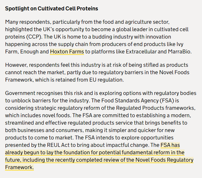 Andrew Bennett (@andrewjb_) on Twitter photo nice shoutout for <a href="/hoxtonfarms/">Hoxton Farms</a> as one of UK's leading engineering biology companies in DSIT's vision doc out today
doc also commits to funding for new sandboxes -- which <a href="/foodgov/">Food Standards Agency</a> is keen to use to accelerate scaling for cultivated foods nice shoutout for <a href="/hoxtonfarms/">Hoxton Farms</a> as one of UK's leading engineering biology companies in DSIT's vision doc out today
doc also commits to funding for new sandboxes -- which <a href="/foodgov/">Food Standards Agency</a> is keen to use to accelerate scaling for cultivated foods