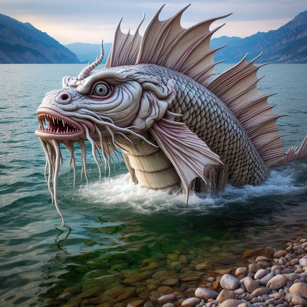 Balık köpeğisini görmeyenlere yapay zekanın Van gölü canavarı yorumu