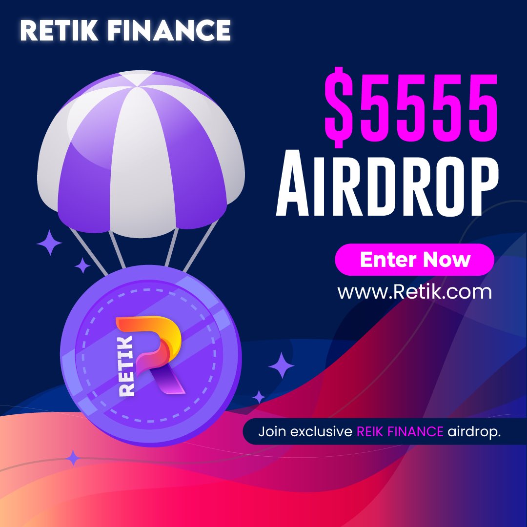 🚀🎉 Win $5555 USDT! 🎁 Join the Retik Finance launch celebration for your chance to be among 10 lucky winners to snag $5555 USDT! 💰💰💰✨ ✨ Join & Share for More Chances to Win! ✨ Don't miss out on the Airdrop! Join the Airdrop Now - bit.ly/retik5555