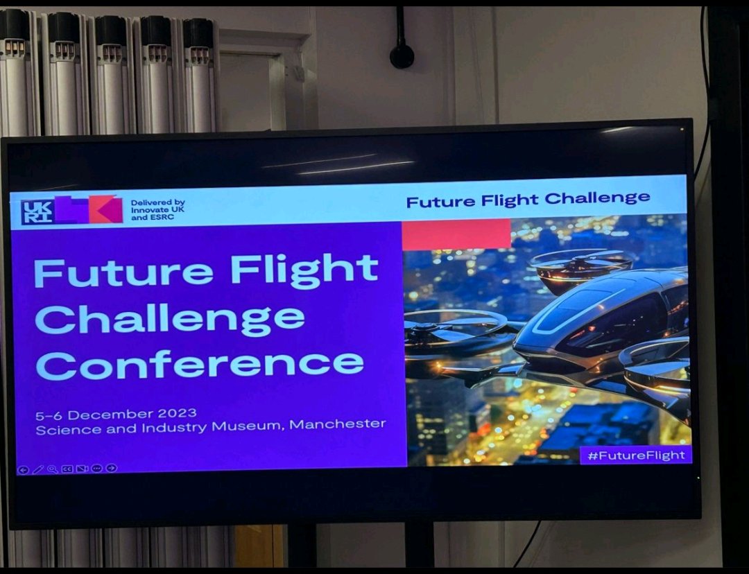 markjabbal's tweet photo. Attending the #FutureFlight Challenge Conference in Manchester today where we will be showcasing our #AAM flight dynamics & performance training module https://t.co/fW8jhcEb3k https://t.co/4rGTlMxuL1
