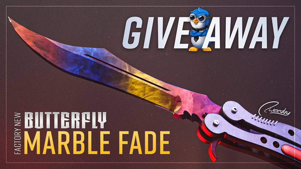 New month, as always new Giveaway🙂

★ Butterfly Knife | Marble Fade (~$1800)

Step 1: Follow + RT
Step 2: Follow my Insta: twee.day/instagram   

Enter here 👉twee.day/dec23 ❤️
