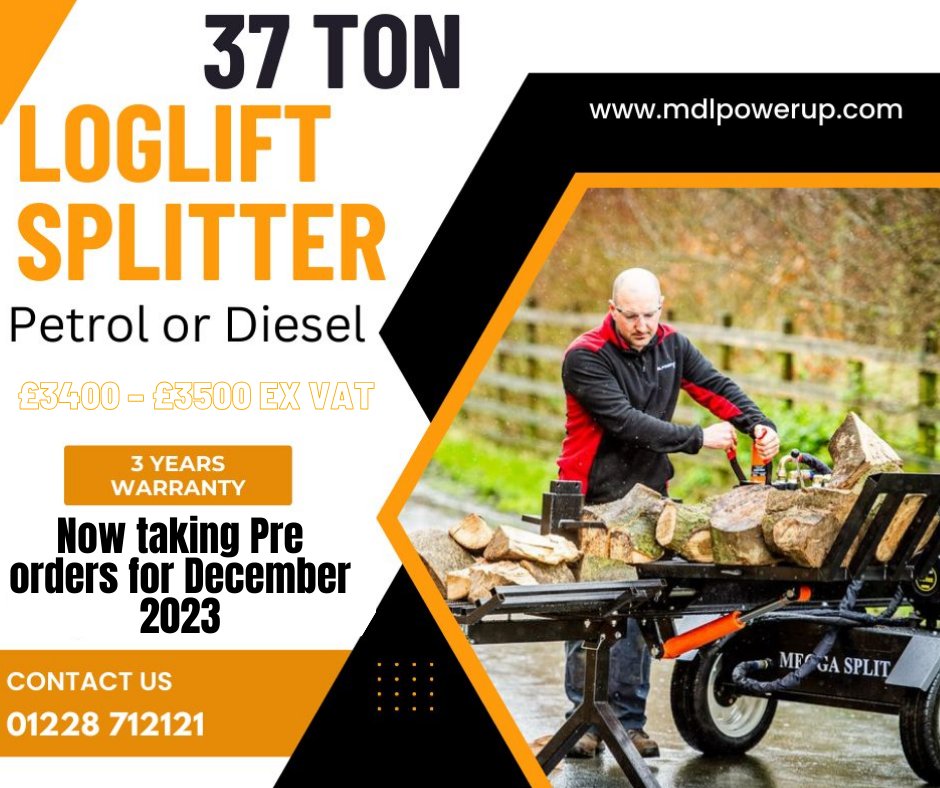 MDLPowerup's tweet photo. 37 Ton Megga Split Log Lift – BACK IN STOCK LATE DECEMBER!
https://t.co/Pgyvz34qDj
#forestryequipment #lumberjack #craftsmantools #logsplitter #forestrywork #logging #knife #woodpile #woodburner #firewood #wood #forestry #logs #trees #chainsaw #firewoodstorage #arborist #sawmill https://t.co/EjNln68R0S
