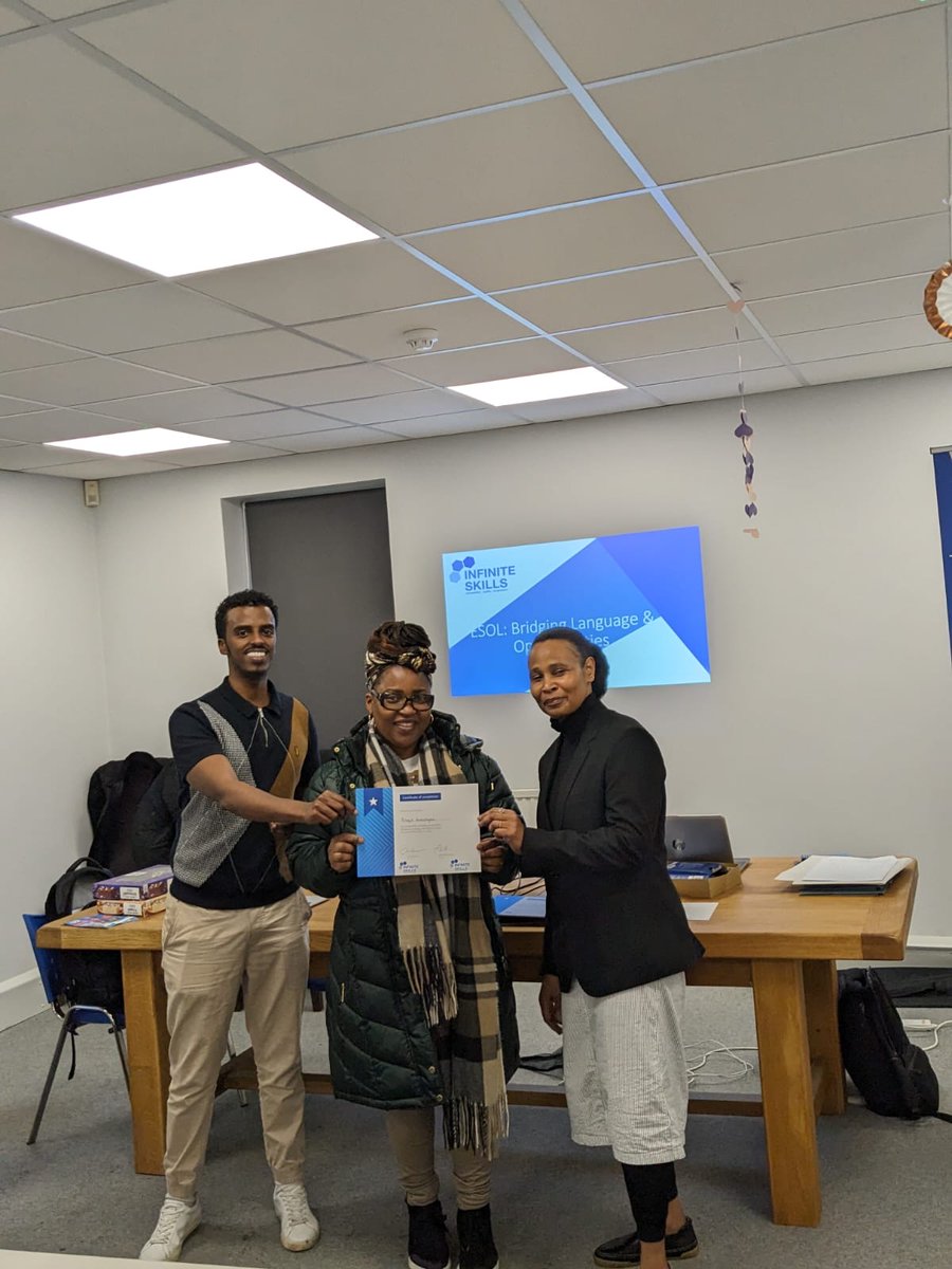 UWASocialEntpr's tweet photo. The end of our ESOL classes had our recent graduates happy to get their certificates and displayed their eagerness for the endless opportunities and community integration function it offered them. https://t.co/cWkwxhZ5Un