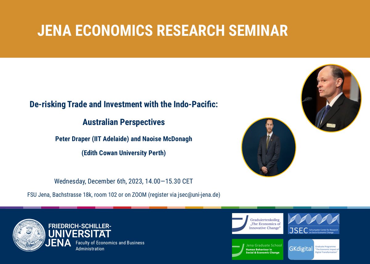 JsecZentrum's tweet photo. For the last JERS of 2023 we invited two guests: Peter Draper (IIT  Adelaide) and Naoise McDonagh (Edith Cowan University Perth). We are  looking forward to their talk tomorrow at 2pm! https://t.co/2NNx6sIkaq