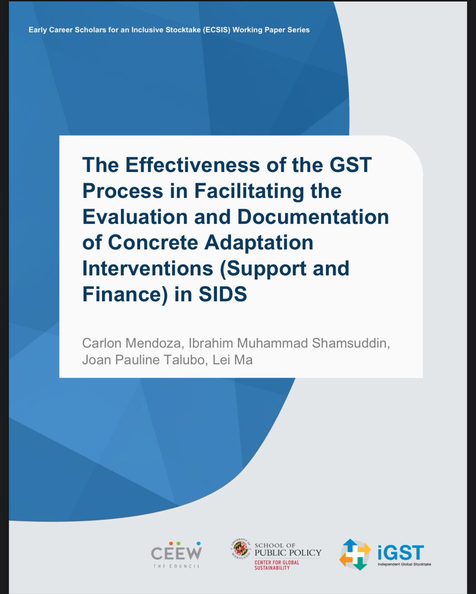 dheenylkhair's tweet photo. While Small Island Developing States (SIDS) emit the least, they are the most vulnerable to climate change.

NEW today at #COP28, #ECSIS scholars provide recommendations on how the #GlobalStocktake can enhance access to adaptation finance for SIDS: https://t.co/IYMGG8kdZx https://t.co/JhnuErZ079