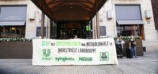 AfricanCJGroup's tweet photo. #RegenerativeAgriculture, was once a beacon of sustainability until corporations got hold of it. The @AfricanCJGroup stands against all forms of #greenwashing approaches at #cop28uae. And calls for #realchange that does not mask ongoing corporate strategies. #CounterCOP. https://t.co/AcF8LBQkWn