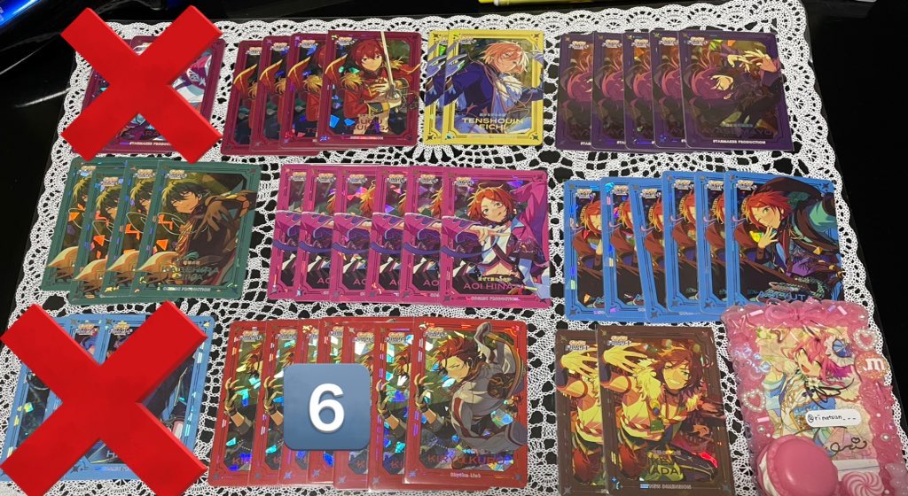 あんスタ ギラギラ ドリームカード 交換
譲…渉 嵐 弓弦 敬人 宗 なずな 忍 満 奏汰 巽3 鉄虎 友也 翠 スバル 凪砂 颯馬 真 司 みか ゆうた ひなた マヨイ 紅郎 斑 アドニス 一彩

求…桃李 藍良 友人分:創 又は1枚110円＋送料
創は桃李or藍良含むのみ。
初回取引リトリン必読。