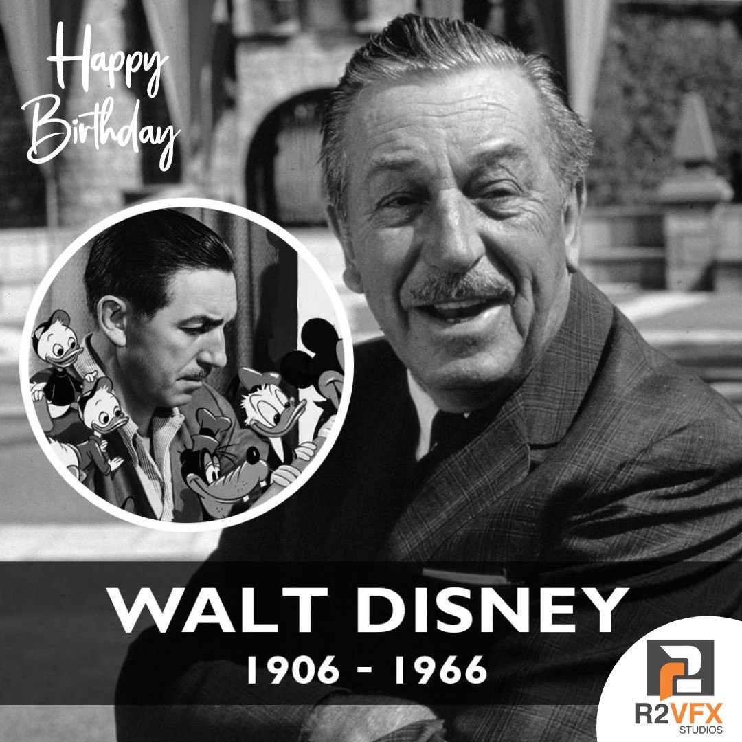 r2vfx's tweet photo. Happy Birthday to the legendary Walt Disney! 🎉✨ On behalf of R2vfx Studios, we celebrate the visionary who brought magic to the world of animation and entertainment. Your creativity continues to inspire generations. 🎂🐭 #WaltDisney #AnimationIcon #HappyBirthdayWalt https://t.co/NudVimlG1U