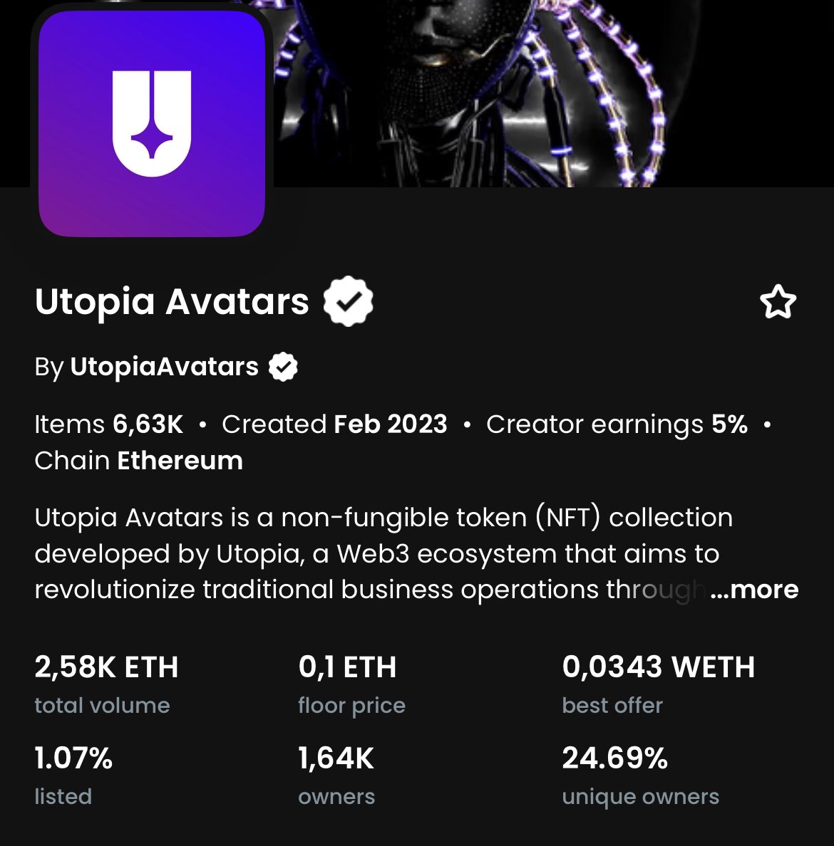 @UtopiaAvatars just hit the 0.1 ETH milestone! 🚀 What are your thoughts on this? 💬💎